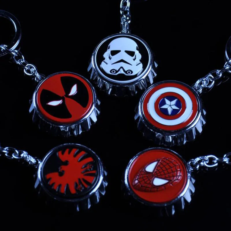 10 шт./лот модные ювелирные изделия брелок Marvel Звездные войны Человек паук Дэдпул