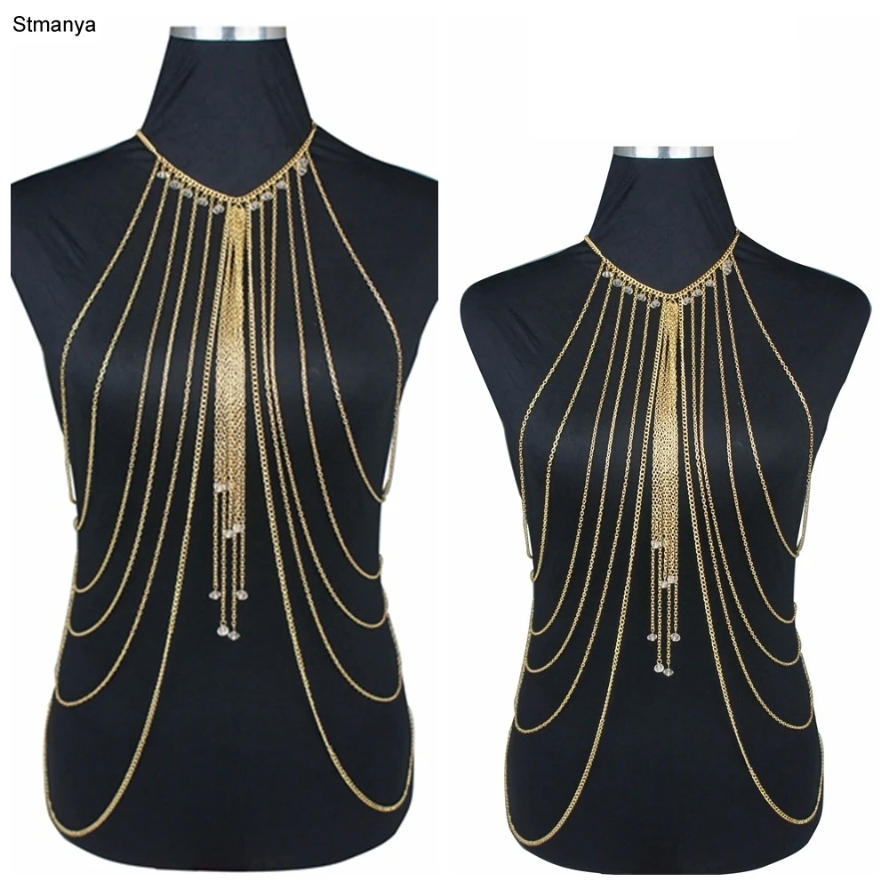 

Hot Sexy Lady's Layered Waist Beach Chain Necklace Tassel charming Body jewelry Necklace Party Jewelry For Women B00003