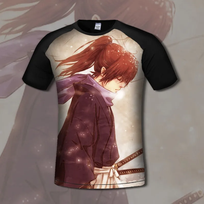 Модная футболка унисекс с Аниме Манга Rurouni Kenshin Samurai X Moon всех размеров забавные