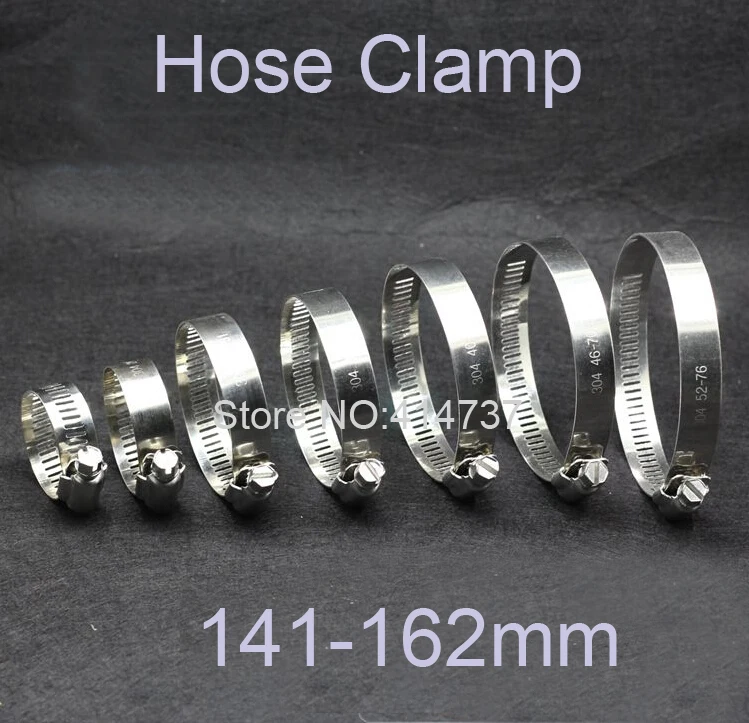 

10pcs/lot High Quality 141-165mm American hose Clamp,Stainless Steel 304 Hose Hoop Pipe Clamp