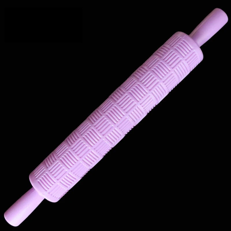 

1pc Rolling Pin Designed Fondant Pastry Roller Strip Style Cake Decoration Embossing Cooking Tools