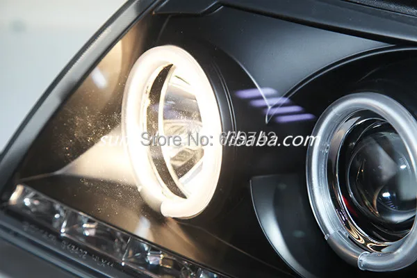 Для TOYOTA HILUX VIGO светодиодный светильник CCFL ангельские глазки от 2011 до лет черный корпус