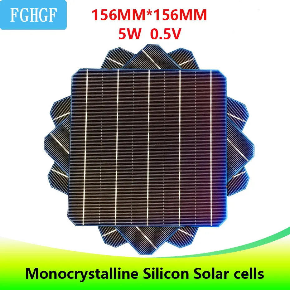 

30Pcs 5BB 5W 0.5V high Effciency 6x6 Photovoltaic Monocrystalline Silicon Solar Cells For DIY solar charger painel solar