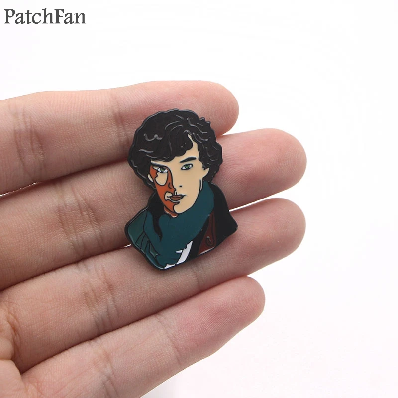 Patchfan Сверхъестественное Бенедикт камбербатч цинк галстук булавки броши для рюкзака, одежды для мужчин и женщин Декоративные значки медаль A1360