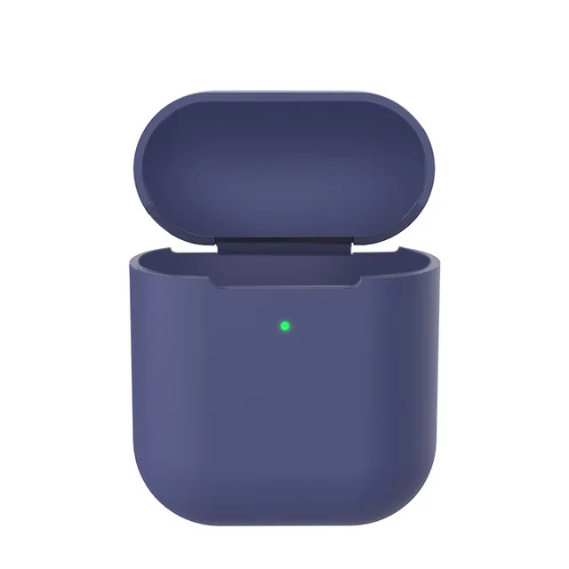 Midnight blue Чехол для наушников Apple AirPods 2 силиконовый чехол беспроводные Bluetooth наушники для Air Pods Чехол защитный для AirPod Тонкий чехол - Цвет: Midnight blue