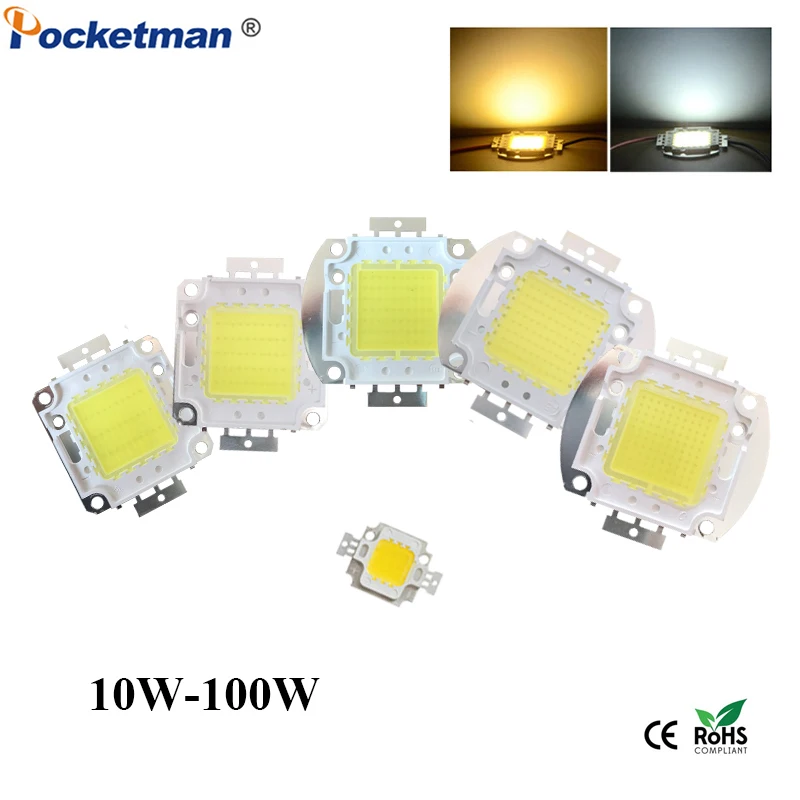 10 W 20 30 50 70 100 Высокая Мощность Светодиодный лампа рассеянного света SMD для DIY