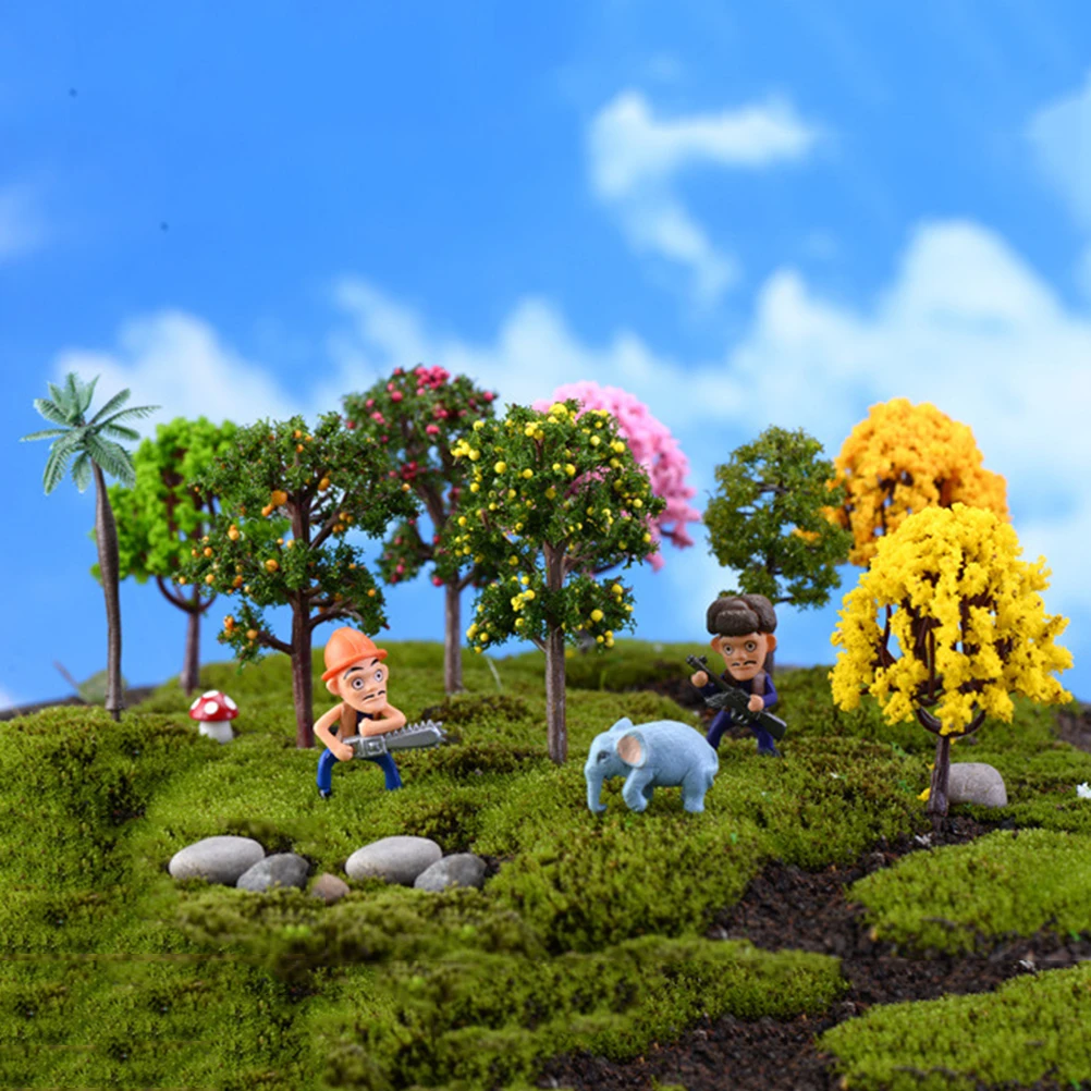 1 шт. искусственное дерево миниатюрные растения Сказочный Садовый Гном мох Декор