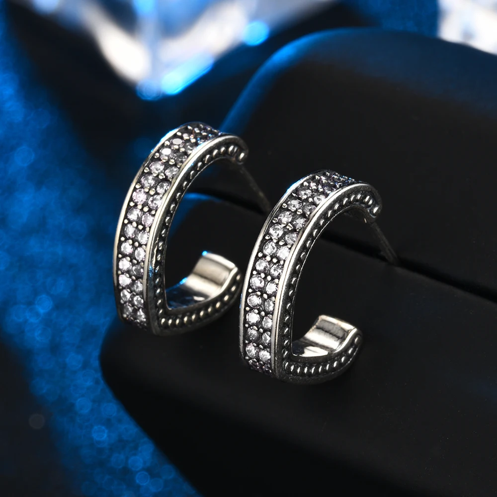 LZESHINE натуральная 925 пробы СЕРДЦЕ серебряные серьги для Для женщин Jewelry Серьги