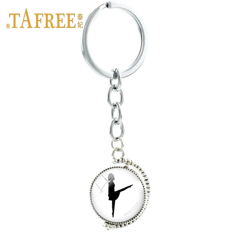 TAFREE модный двухсторонний брелок для ключей танцор кольцо ирландский