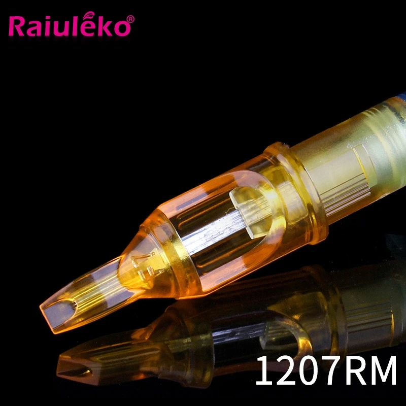 Золотые тату иглы RM 5/7/9/11/13/15 одноразовые картриджи для стерилизации бровей тела
