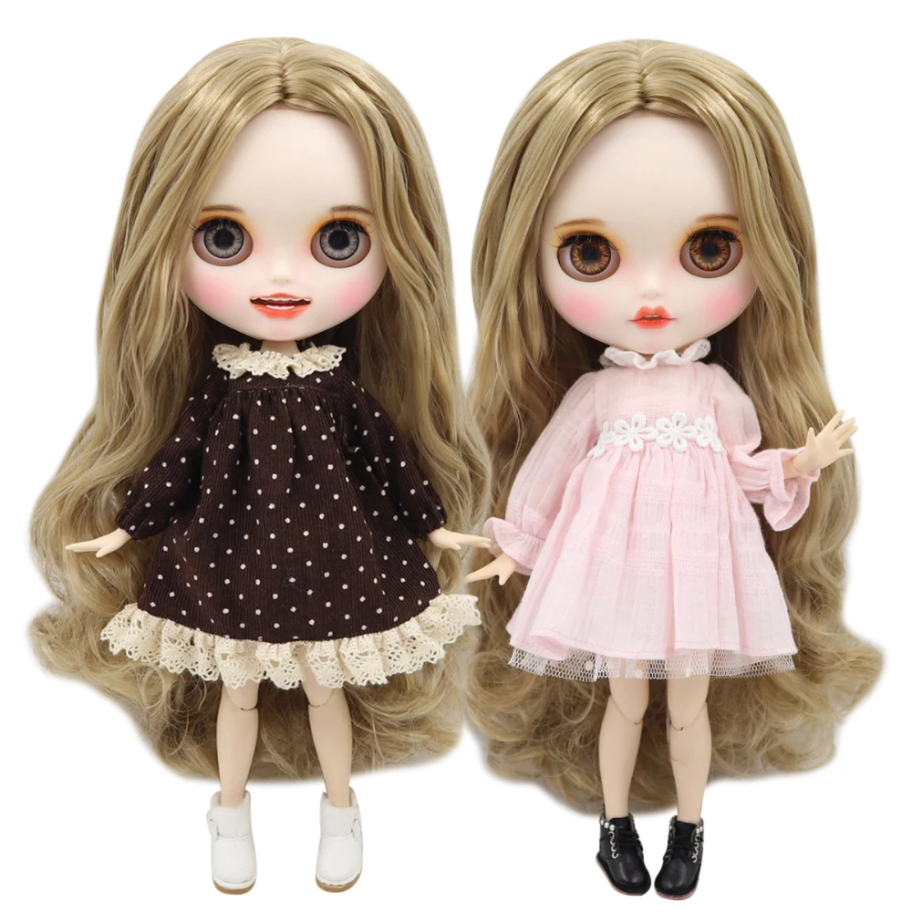 Кукла ICY DBS Blyth 1/6 bjd белая кожа тела золотистые светлые волосы без челки новое