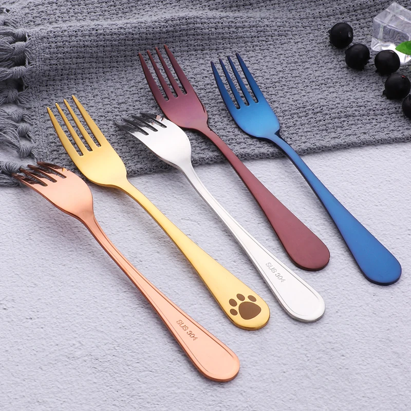 1 шт. детская вилка из нержавеющей стали|Вилки| |