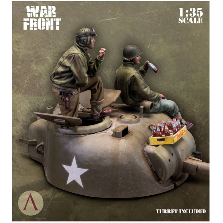 1/35 танк и Кокс 2 человек содержащий колу смоляную модель солдатика GK Вторая