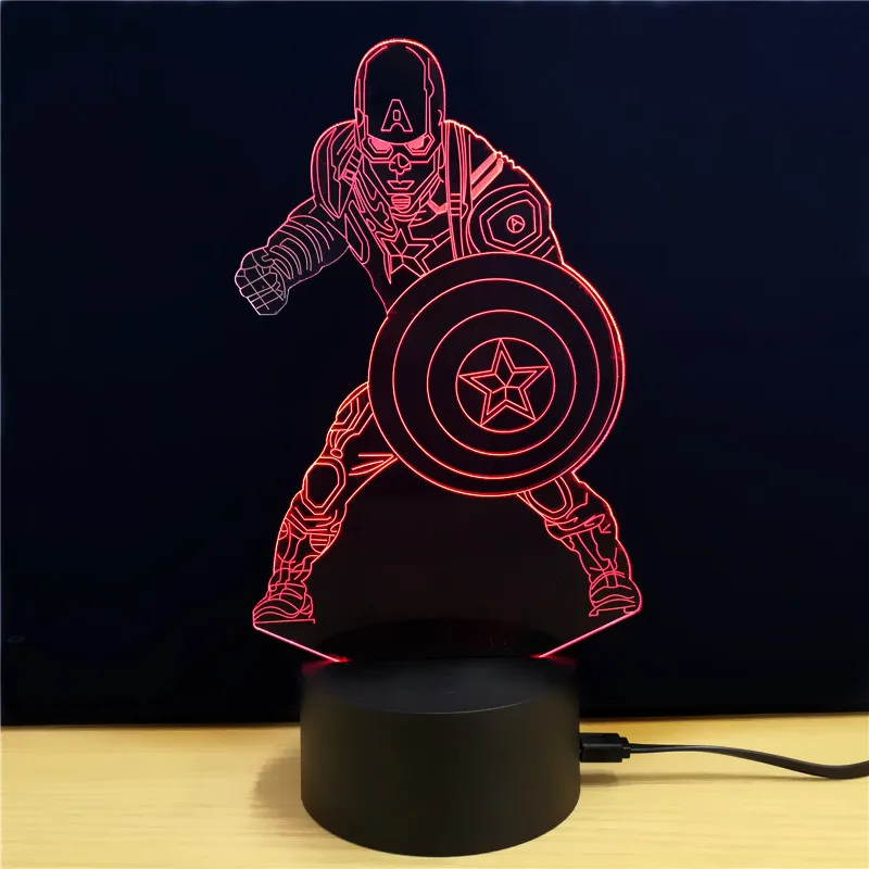 Светодиодная Акриловая вывеска американского капитана светящаяся неоновая