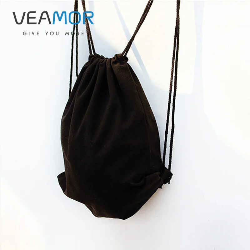 VEAMOR Женские однотонные хлопковые Сумки на шнурке подарочные сумки Большие
