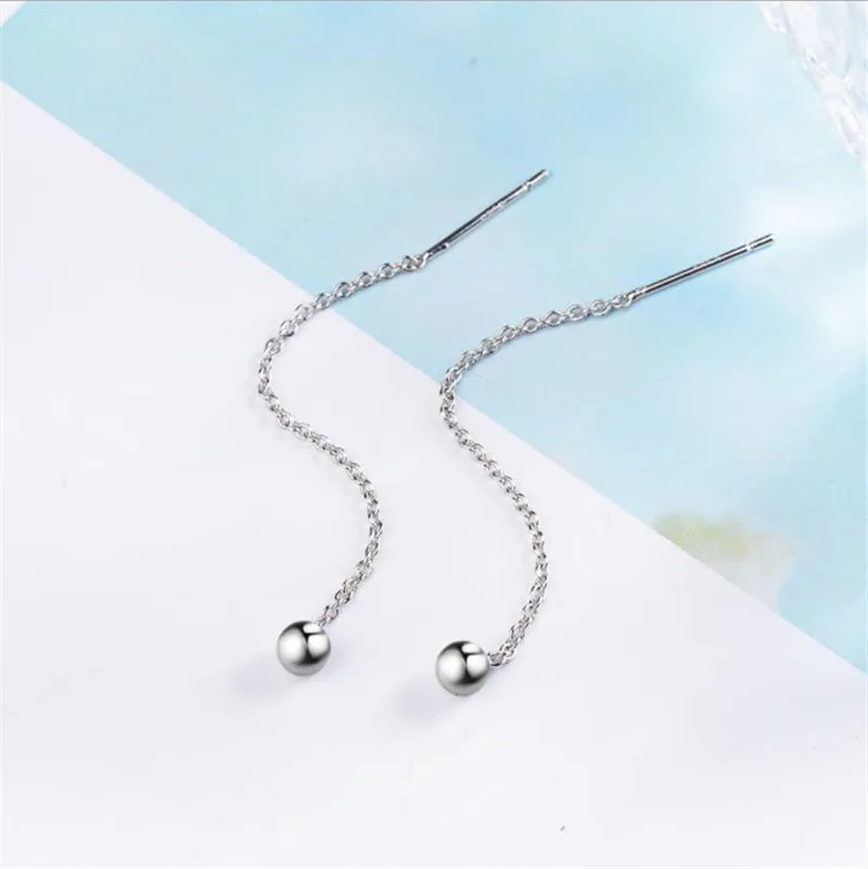 Модные женские длинные серьги LUKENI из серебра 925 пробы для девочек аксессуары дня