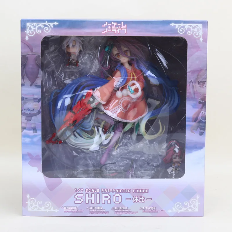 in box Аниме жизни нет игры-нет жизни 2 Широ игры жизнь ангел Джибриль Масштаб Окрашенные 1/7 Масштаб ПВХ фигурку Модель игрушки Brinquedos - Цвет: in box