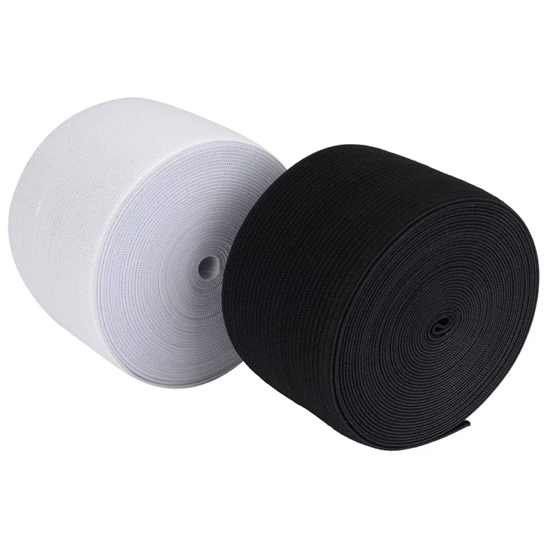 

2 meters White and Black Woven Flat Knitted Elastic 45mm, Craft Sewing Elastic Cord Elastic Band Sewing Stretch Rope SJD15