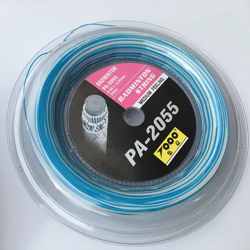 1 рулон 200 м Topo PA-2055 новые розовые и белые Струны для ракетки для бадминтона 0,7 мм Струны для бадминтона максимальное напряжение 28 фунтов - Цвет: 9