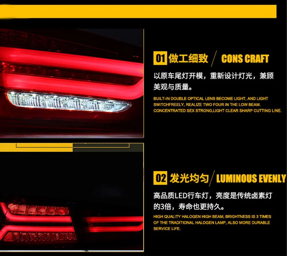 KOWELL автомобильный Стайлинг для Chevrolet NEW Malibu задние фонари светодиодные задние фары drl+ сигнал+ тормоз+ обратный стример сигнал поворота