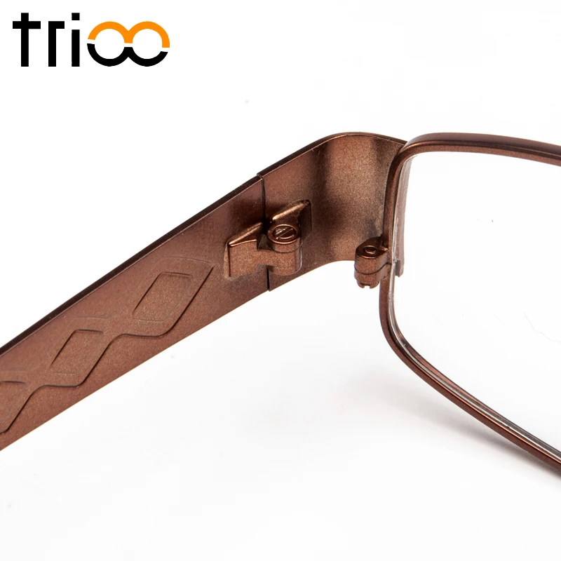 TRIOO Diamond Carving Mens Glasses High Quality Metal Prescription Eyeglasses Oval Clear Reading Spectacles Progressive Lens |