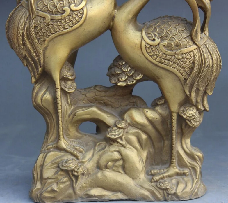 2231 11 &quot китайский бронзовый резьба фэншуй народная японского журавля Ru ю . и