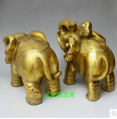 A Lucky Elephant suck money Seiko copper as ornaments on a large number of elephants is 30 cm long | Дом и сад