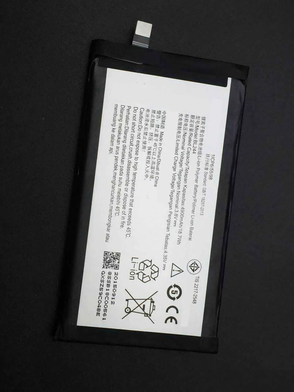 Сменный аккумулятор Ymitn для телефона Lenovo VIBE P1 C72/C58 P1a42 P1c72 P1c58 5000 мАч литий ионный