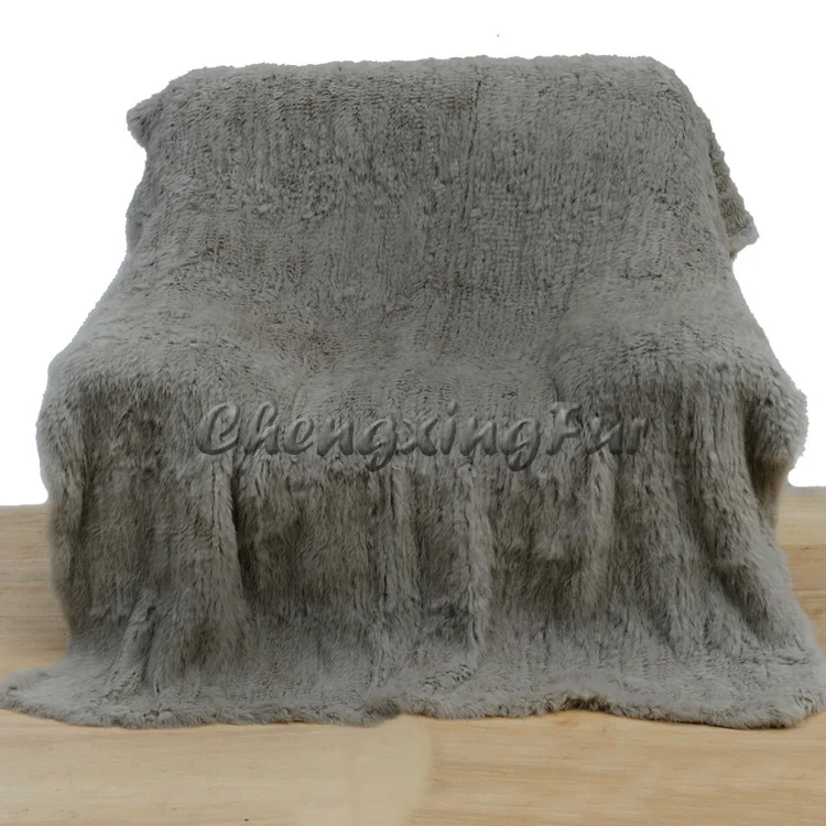 買取 D-10カスタムメイドカラーニットラビットファースローブランケットニット毛布用寝室寝具セット