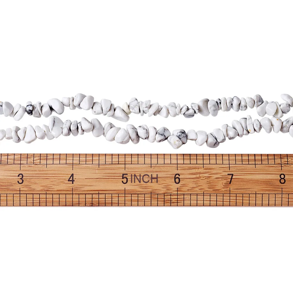 Pandahall около 320 шт/прядь натуральный белый Howlite камень чип бусины 4 ~ 10x4 6x2 мм