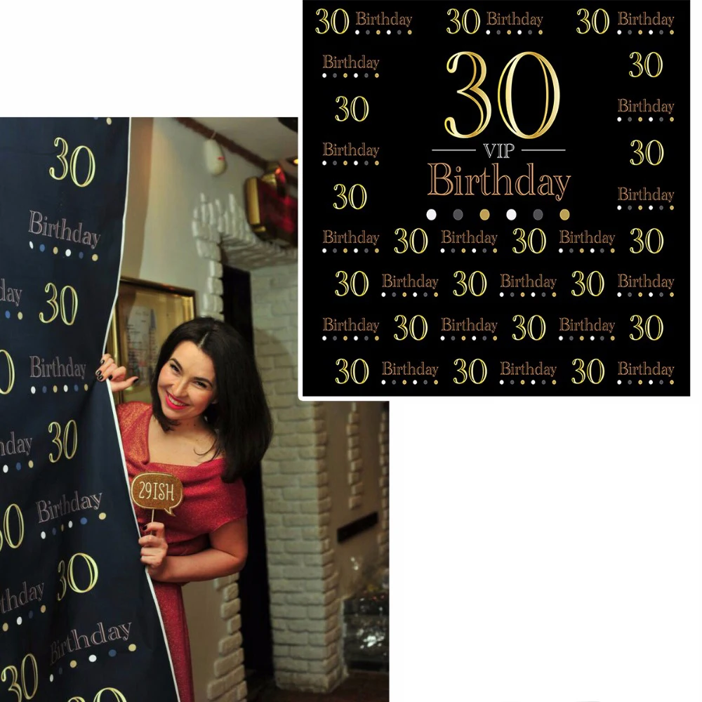 Allenjoy 30th день рождения фон для фотосъемки аристократ Золотой пользовательский