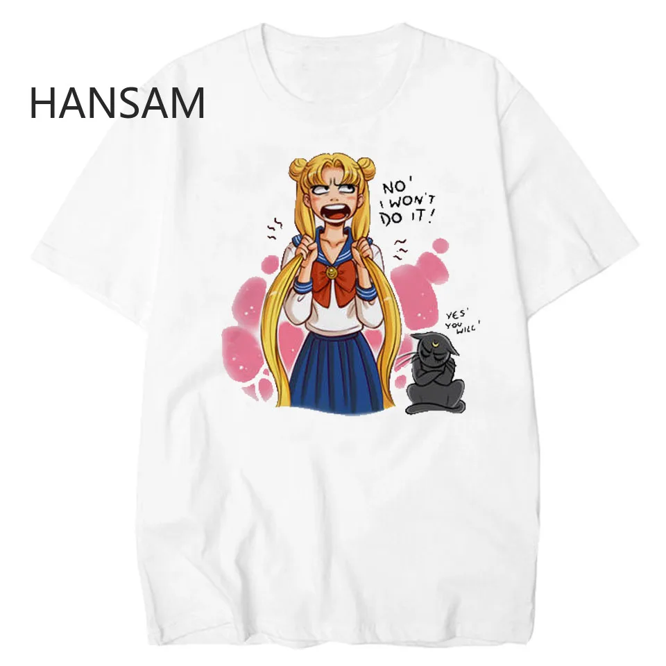 Sailor Moon Vogue футболка эластичные Kawaii футболки женские Японские Аниме летние