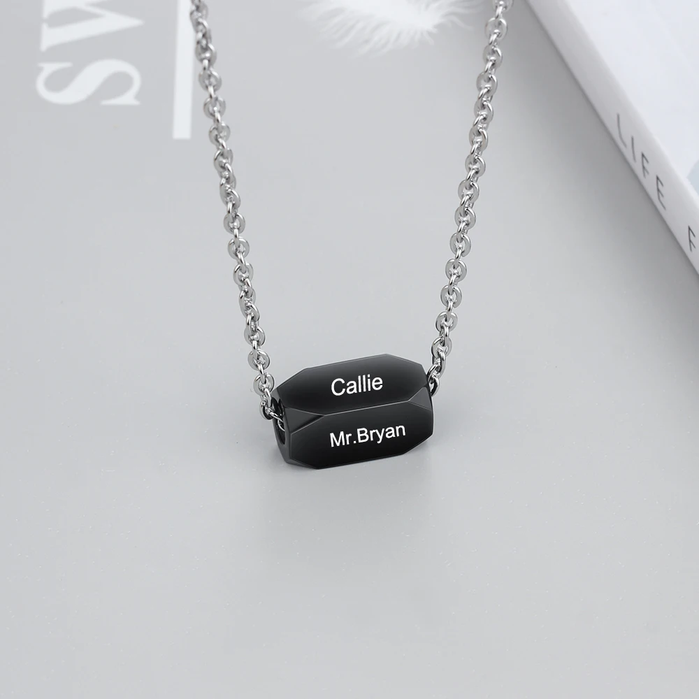 Подвеска из нержавеющей стали с гравировкой имени 3 цвета | Украшения и