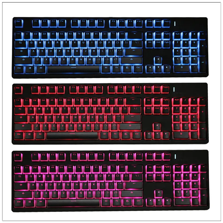 PBT пудинг колпачки Doubleshot с подсветкой Cherry MX ключ набор ANSI ISO OEM для 60%/87TKL/104/108 MX Настенные переключатели механическая клавиатура