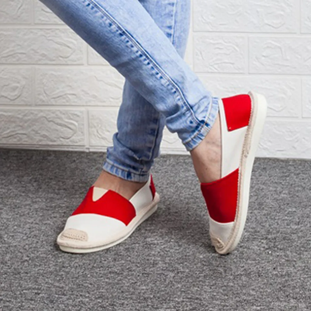 Женские парусиновые кроссовки на плоской подошве слипоны теннисные весна