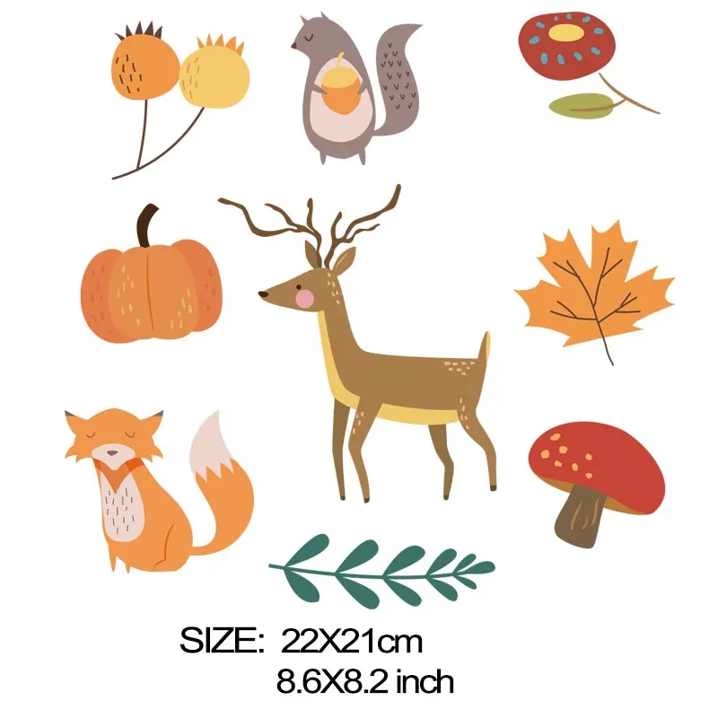 COSBILL 9 Pieces/Lot Patches Cartoon Animal Plants Patch Iron On Clothes For Child Gift Washable Decoration Heat Transfers Y-106 | Дом и сад
