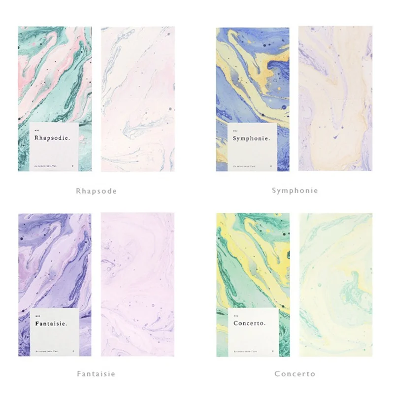 

4 pcs Pigment color notebook Fantastic paint memo pad Mini planner notepad Soft copybook Stationery Office School Supplies F426