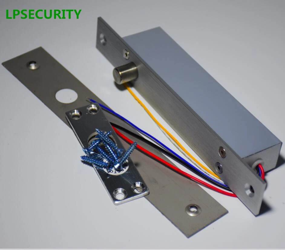LPSECURITY Незащищенный 12В Deadbolt Электрический заглушка узкий дверной замок системы