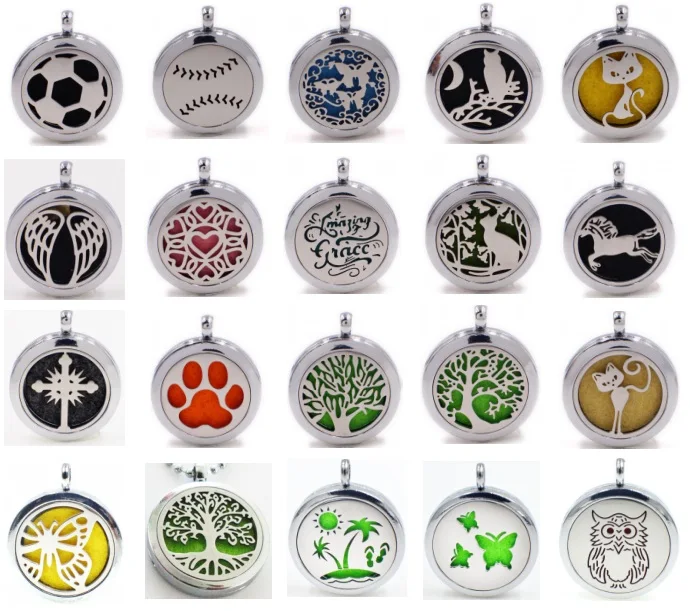 Кулон Древо жизни Бейсбол Сова ароматерапия с парфюмом 30 мм диффузор эфирного