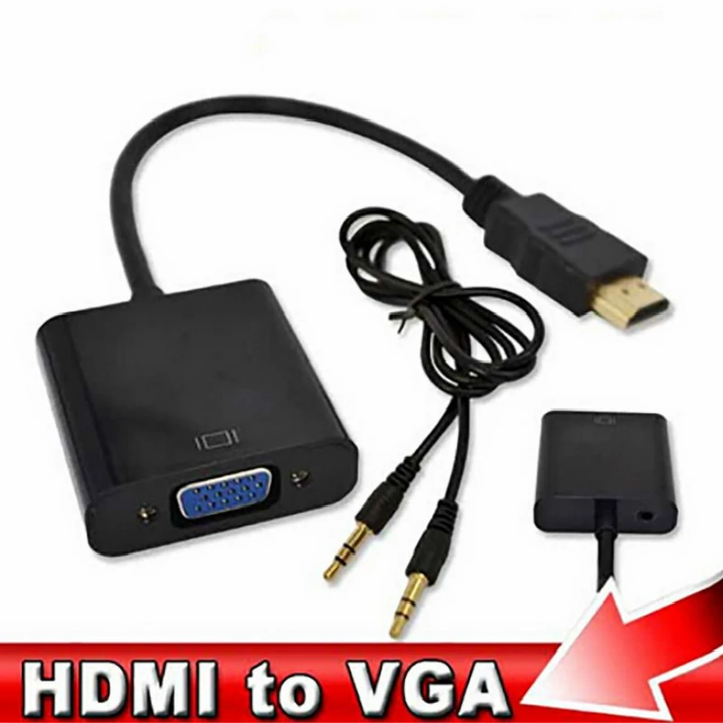 Кабель преобразователь HDMI совместимый с VGA аналоговый AV в цифровой адаптер аудио