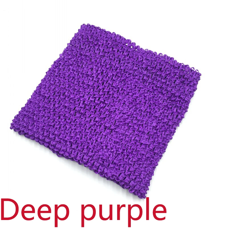 Deep purple 20x20 см, 8 дюймов, юбка-пачка с подкладкой, мягкая, вязаная крючком, для девочек, ручная работа, эластичная, обернутая грудь, для девочек, юбка, платье, аксессуары, подарки - Цвет: Deep purple