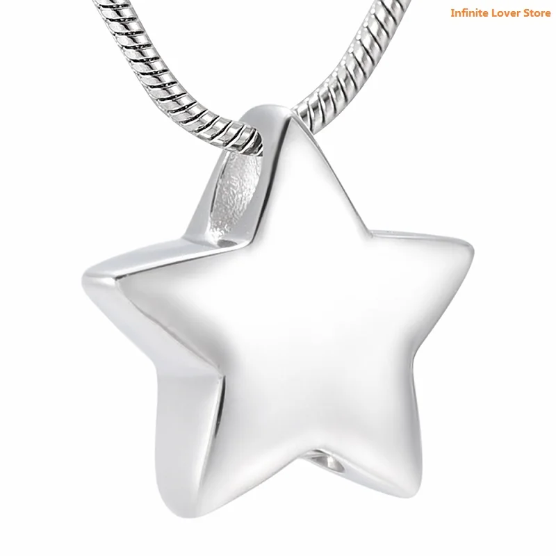 

Подвеска-сувенир IJD9993 Modern Star, украшения для кремации из нержавеющей стали вмещают небольшое количество останков или кусок волос