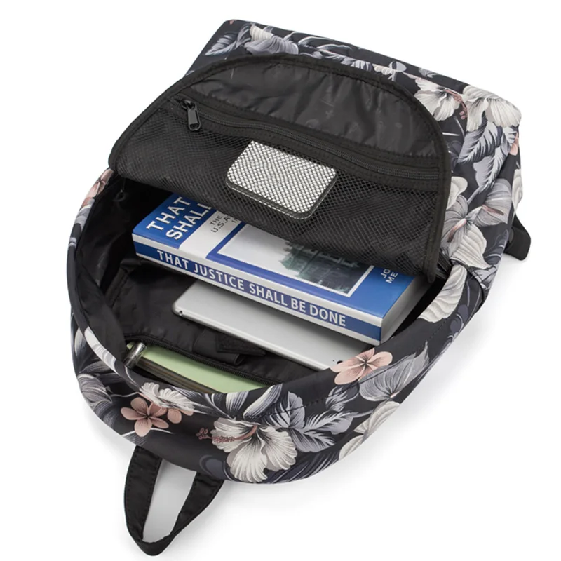 Холщовый школьный рюкзак для девочек-подростков Mochila Feminina цветочные сумки с