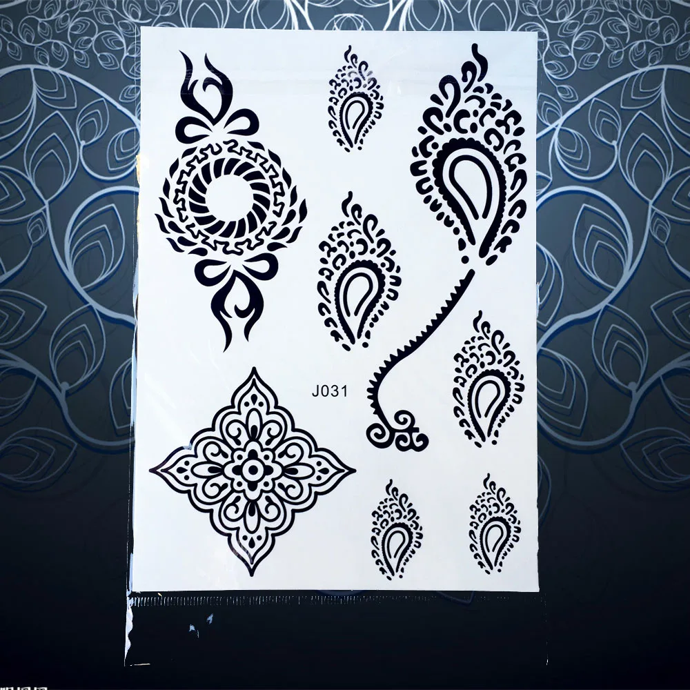 Переводная наклейка на руку черная чернильная татуировка цветы кружевной