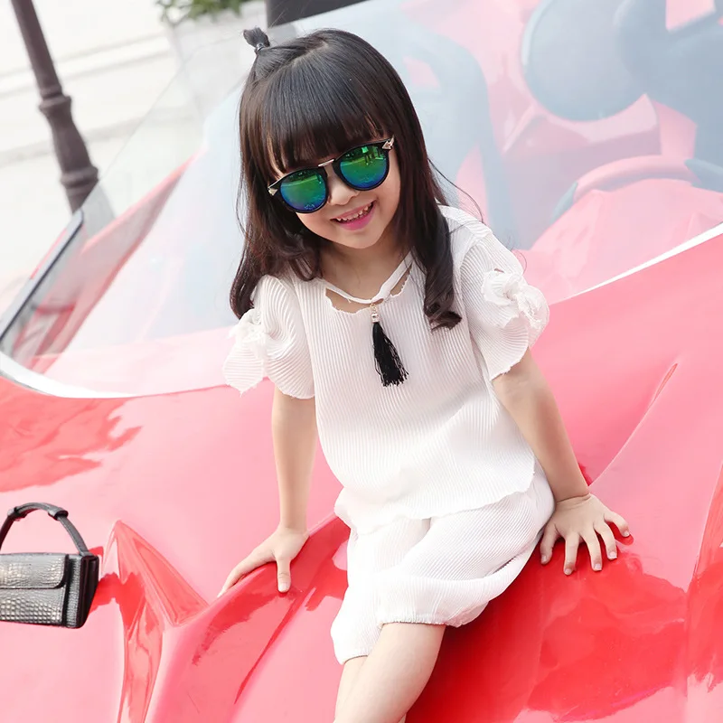 Продажа от производителя новые детские футболки 2016 корейские шифоновые штаны