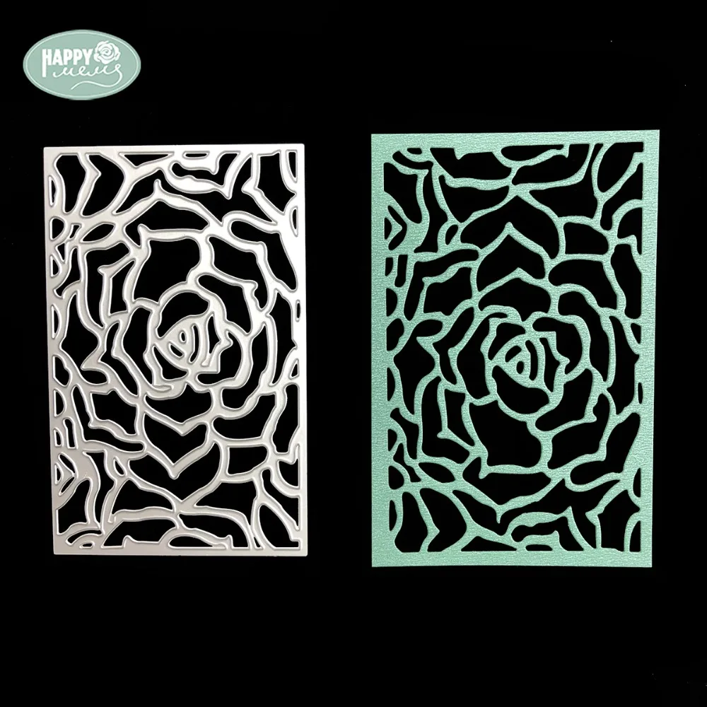 

Happymems metal cutting dies cut die mold New Flower background card Scrapbook paper craft knife mould blade punch stencils dies