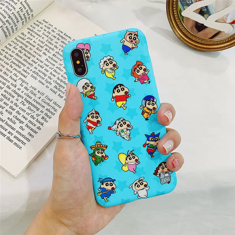 Новый мультяшный чехол для телефона Crayon Shin-chan iPhone X XR XS MAX 7 8 6 6s plus задняя крышка
