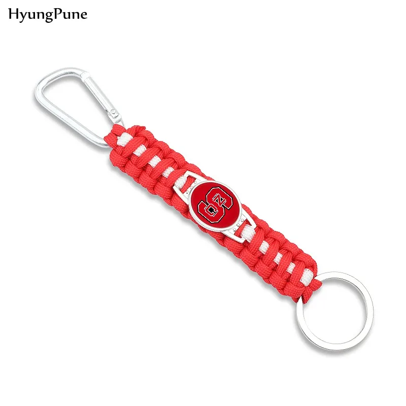Новый штата Северная Каролина Wolfpack Колледж команды Paracord брелок