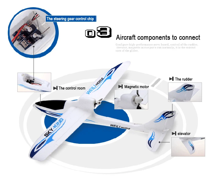 Wltoys F959 SKY-King 2,4G 3CH Радиоуправление радиоуправляемый самолет вертолет RTF Радиоуправляемый самолет игрушки для детей