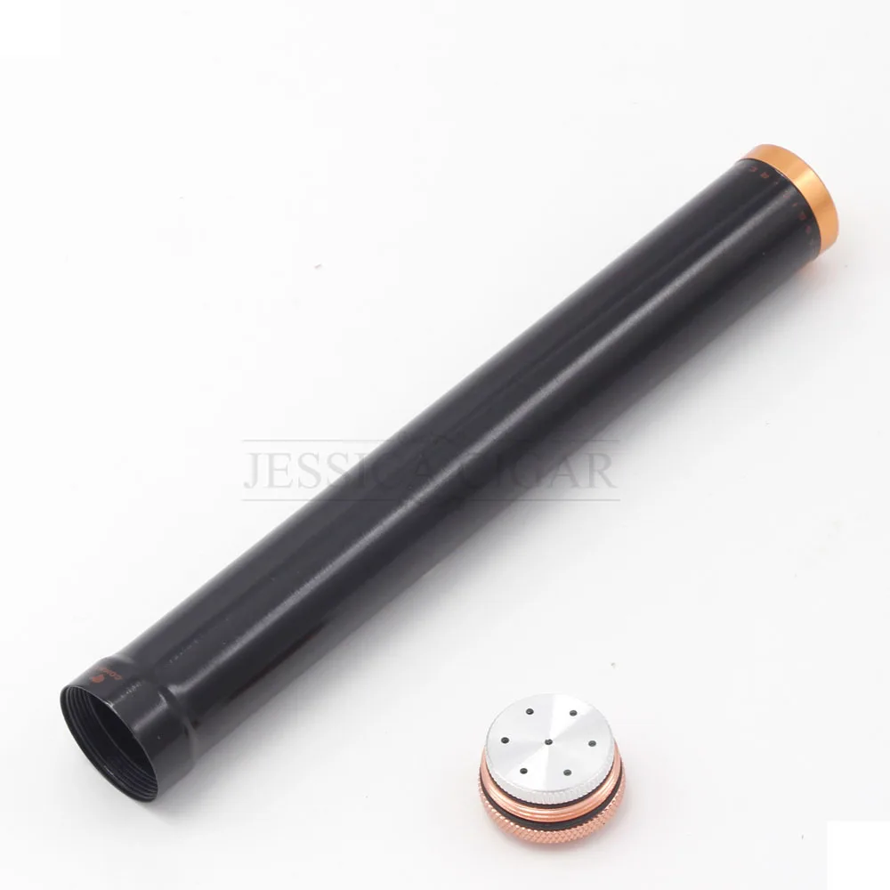 Black COHIBA гаджеты Черный Нержавеющая сталь сигары трубки держатель портативный путешествия мини Humidor хранения сигарет Чехол W/увлажнитель - Цвет: Black